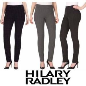 Hilary Radley Charcoal Gray Ponte Knit Pull On Pants Skinny S